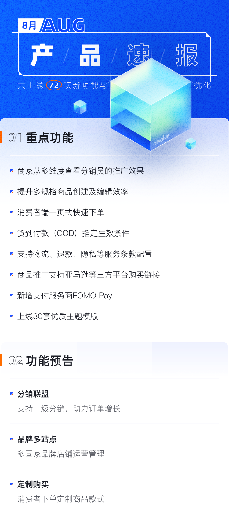 8月產(chǎn)品速報(bào) |二級(jí)分銷(xiāo)、支持亞馬遜等平臺(tái)跳轉(zhuǎn)及72項(xiàng)功能優(yōu)化